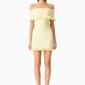 CURAAE Catiana Mini Dress in Yellow