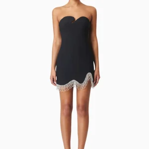 Delia Party Mini Dress In Black