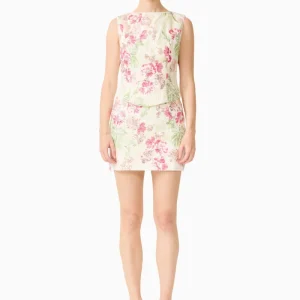 Greta Embroidered Set in Cream & Pink Floral