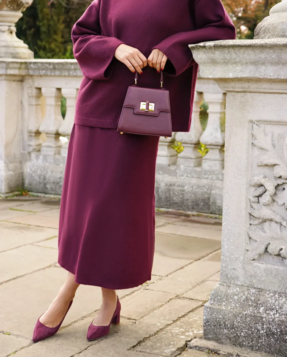 Mabel Bordeaux Textured Leather - Image 8