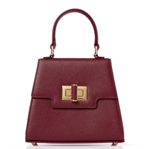 Mabel Bordeaux Textured Leather