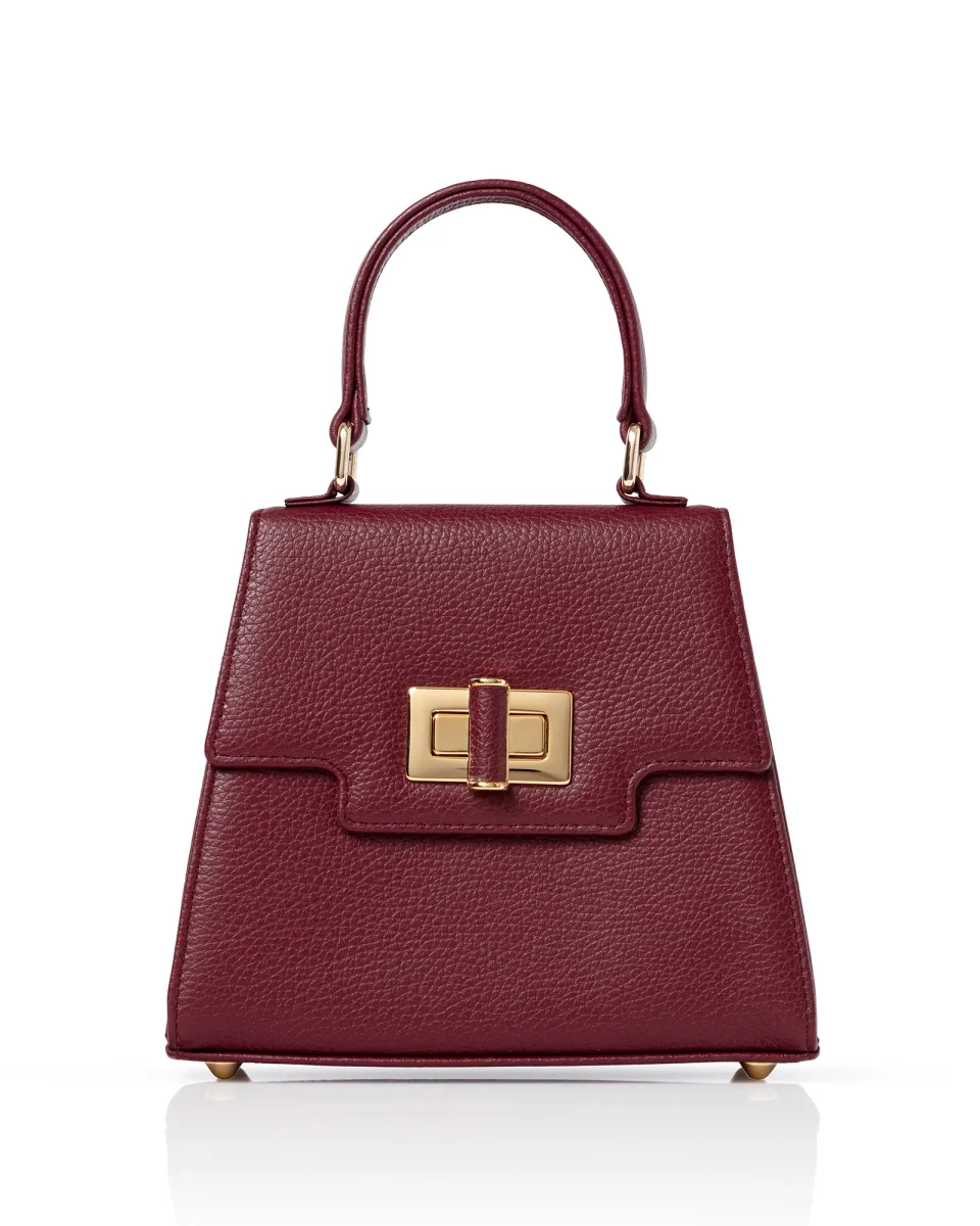 Mabel Bordeaux Textured Leather